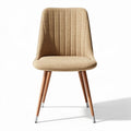 Stuhl aus Stoff in beige mit holzbeinen 45 x 45 x 90cm