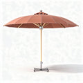 Sonnenliege mit runder Dachform aus wasserabweisendem Material in terracotta 240 x 240 x 250cm