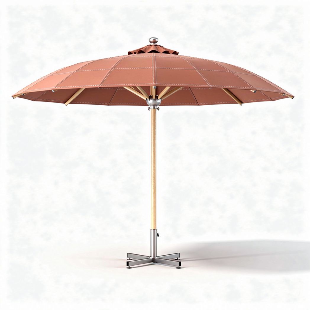 Sonnenliege mit runder Dachform aus wasserabweisendem Material in terracotta 240 x 240 x 250cm