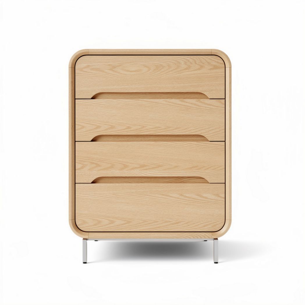 Kommode aus hellem Holz mit drei Schubladen in den Maßen 60 x 40 x 80cm