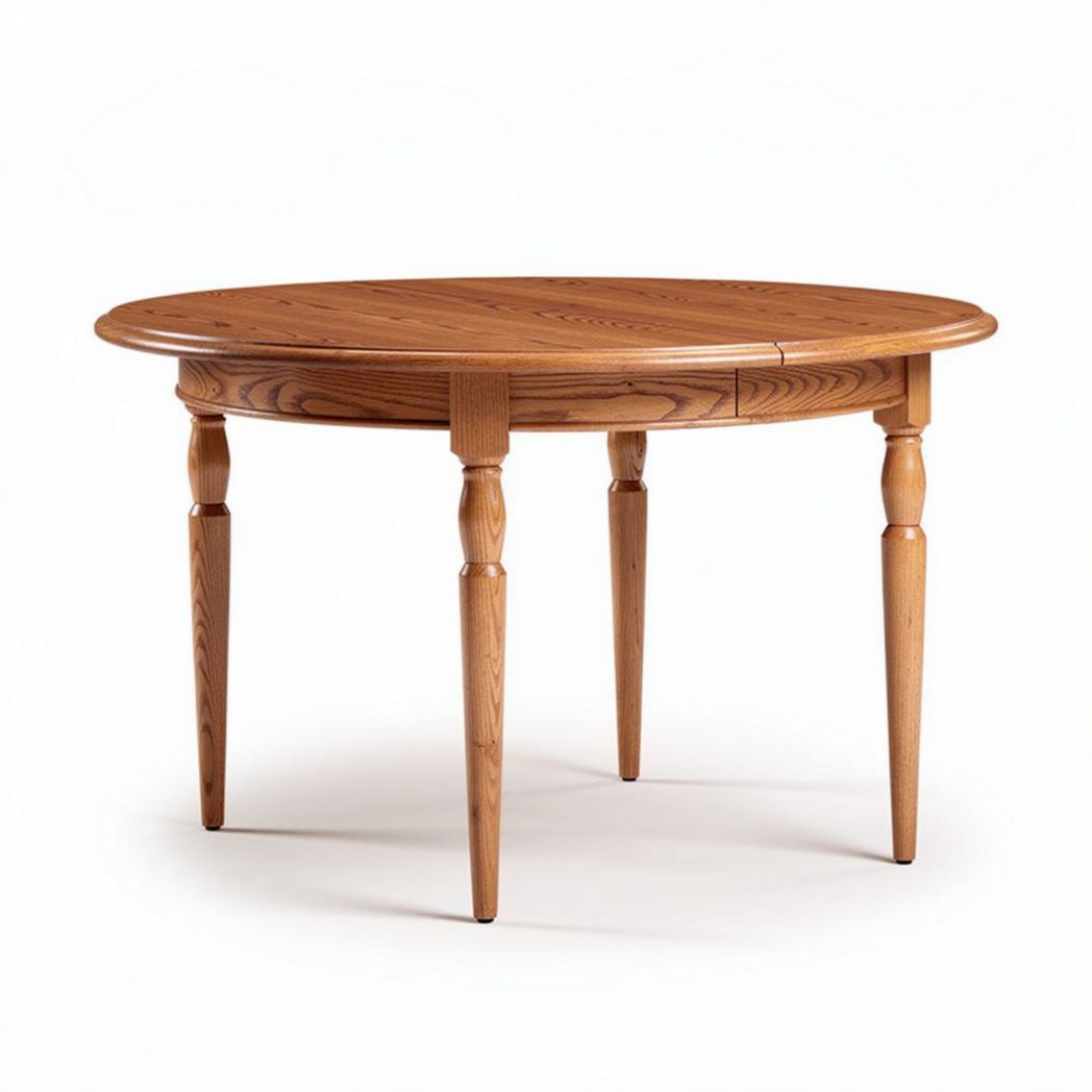 Runder esstisch aus holz mit einer größe von 80 x 80 x 75cm